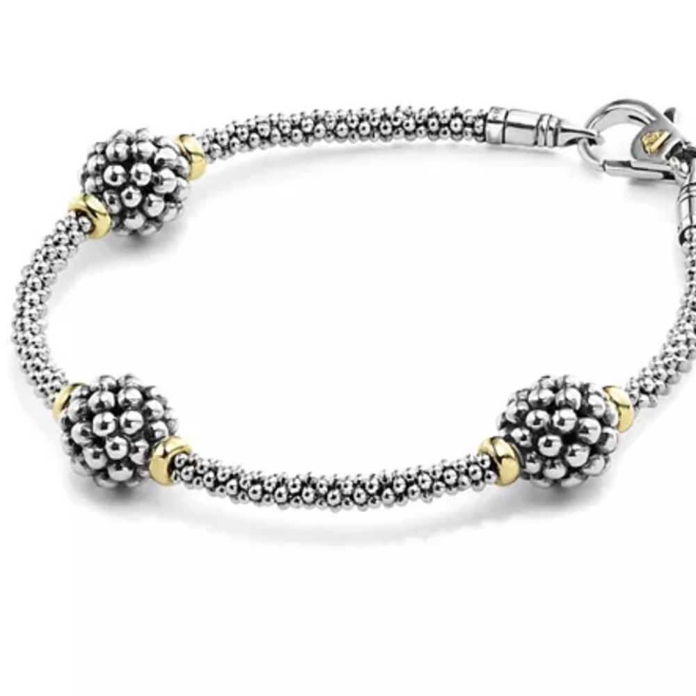 LAGOS Silver and Gold Chain-Link Bracelet